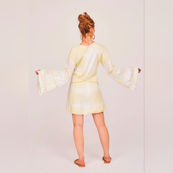 Jen's Pirate Booty Tie Dye Florence Tunic/Dress Neon Green/Yellow NWOT - Picture 3 of 14